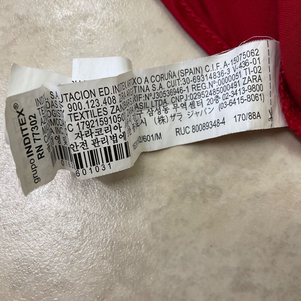 Zara Red Camisole Strappy Cowl Neck Size M Red rushed back - Picture 6 of 10